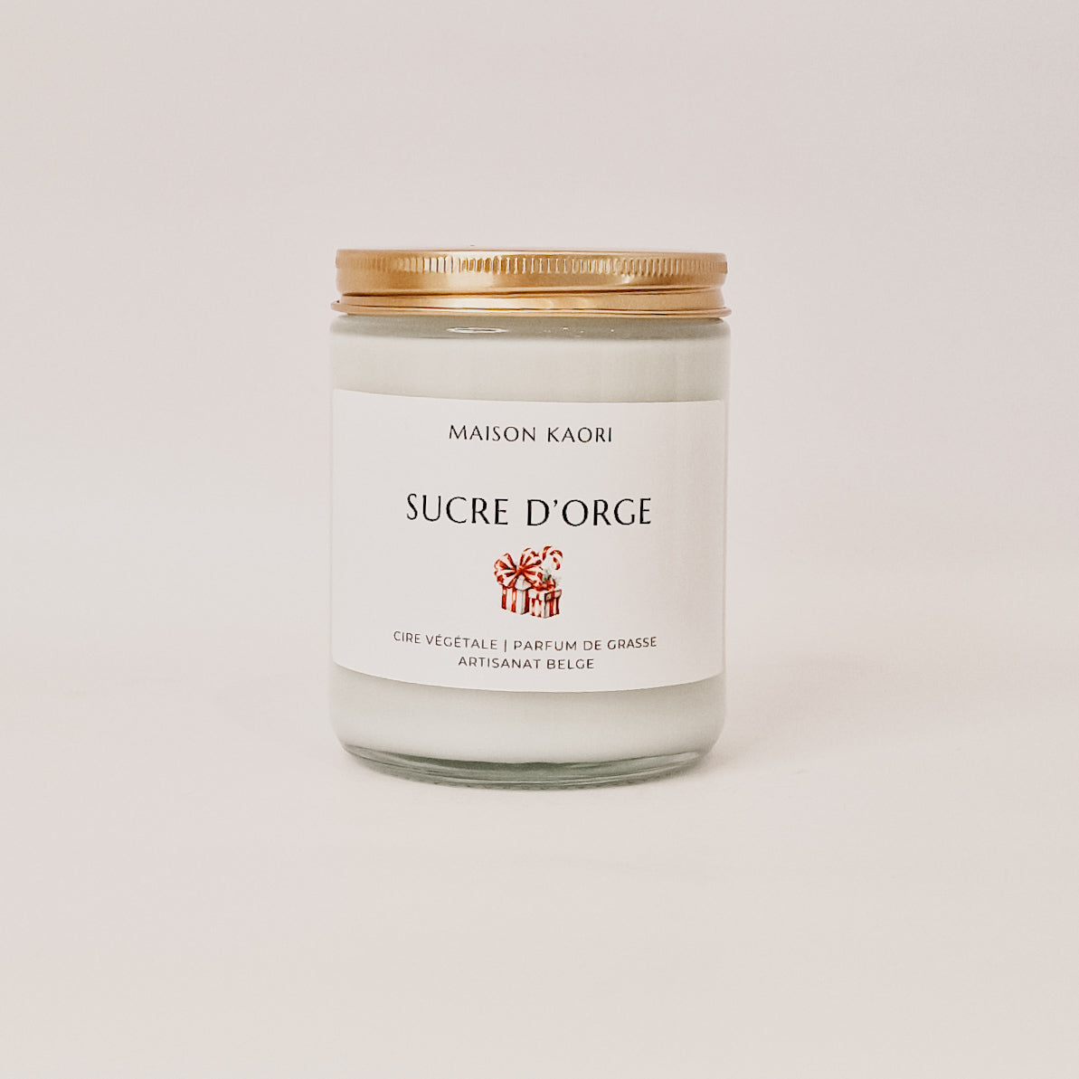 Bougie parfumée - Sucre d'orge - Edition de Noël - transparent