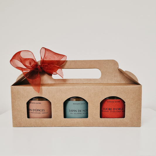 Christmas Candle Set - Limited Edition Fragrances (3x120ml) - Amber Jar