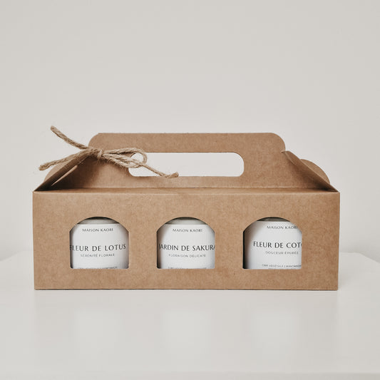 Candle trio box - Floral