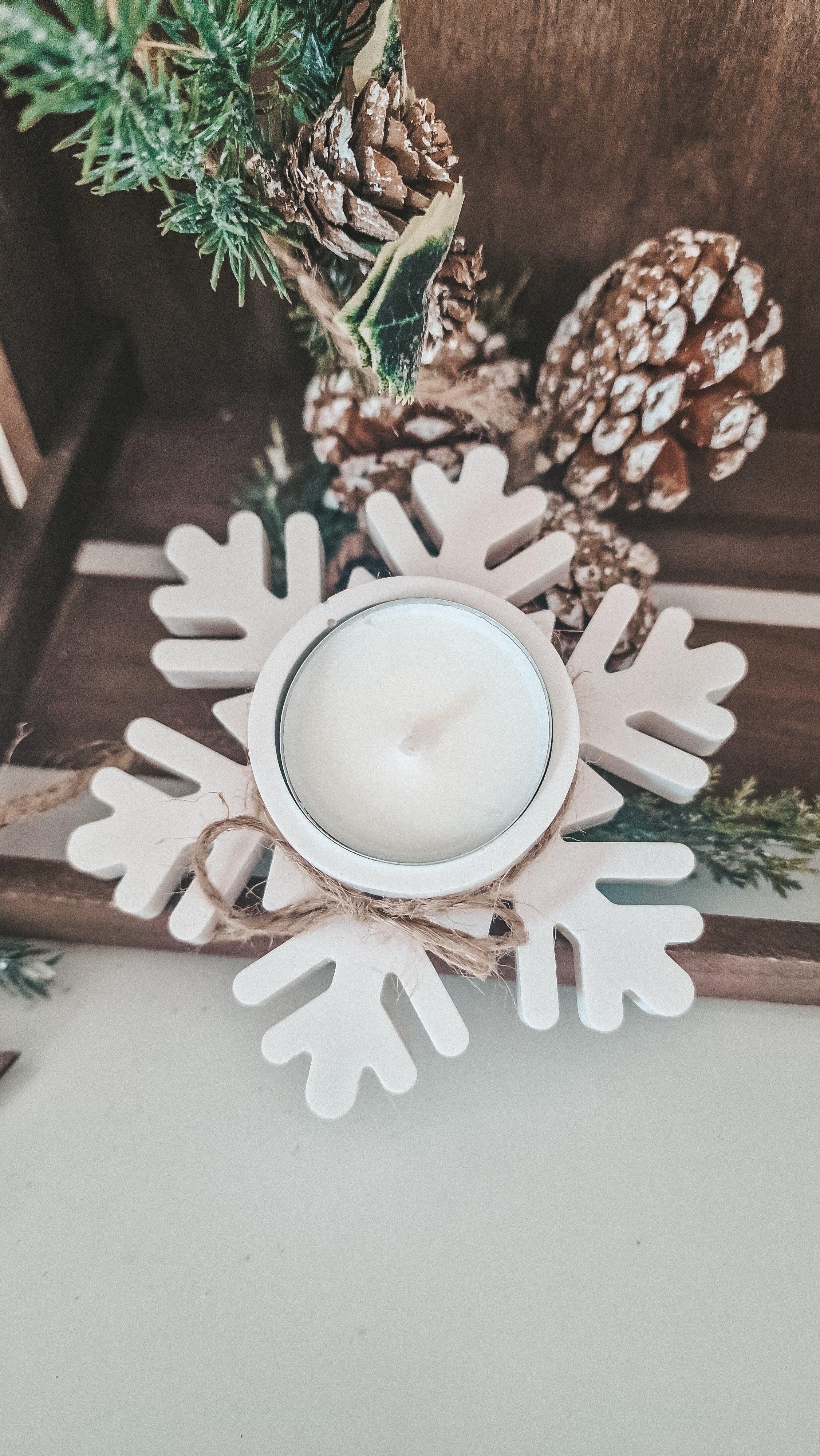 "Snowflake" candle holder - model 1 - various colors
