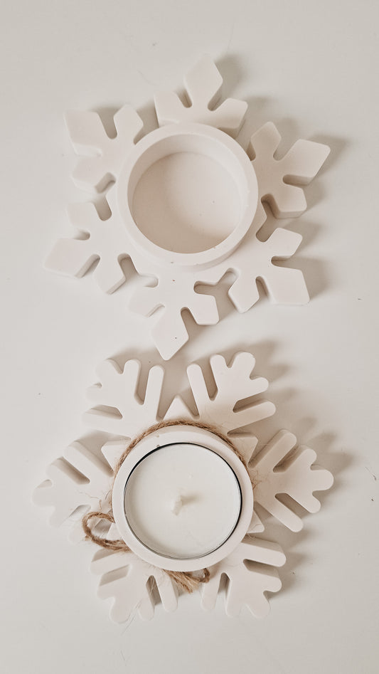 "Snowflakes" candle holders - available in 4 colors