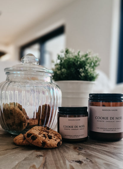 Bougie parfumée - Cookie de Noël - Édition limitée - Pot ambré