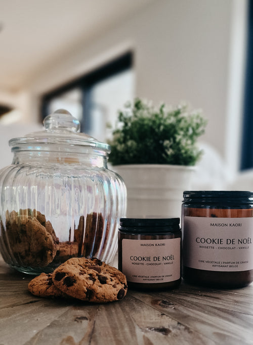 Bougie parfumée - Cookie de Noël - Édition limitée - Pot ambré