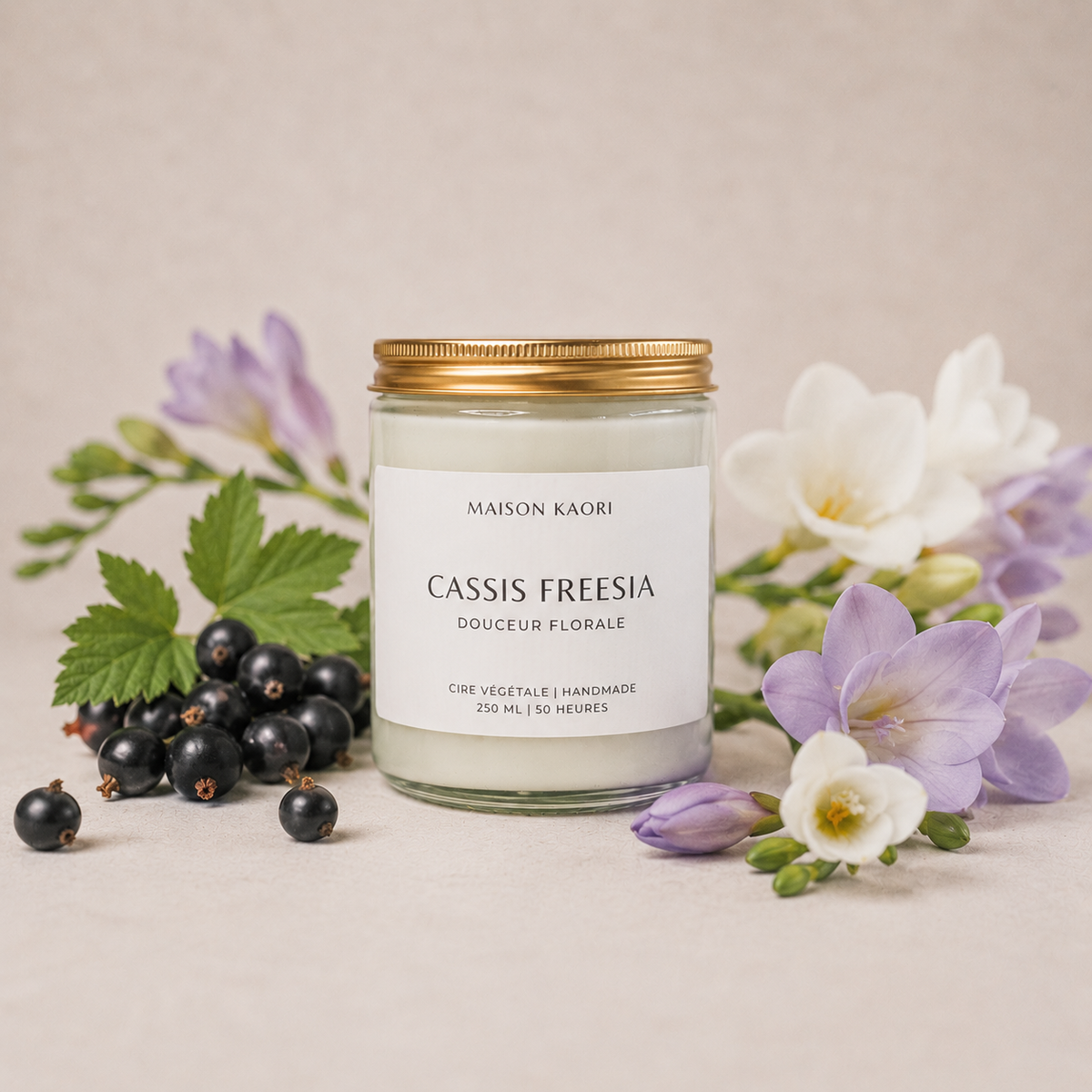Bougie parfumée - Cassis freesia