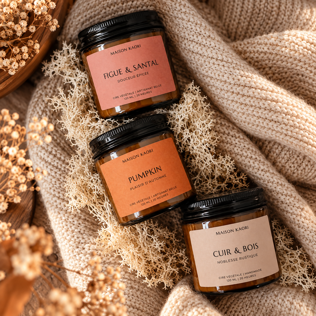 Bougie parfumée - Cuir & Bois - Edition automne
