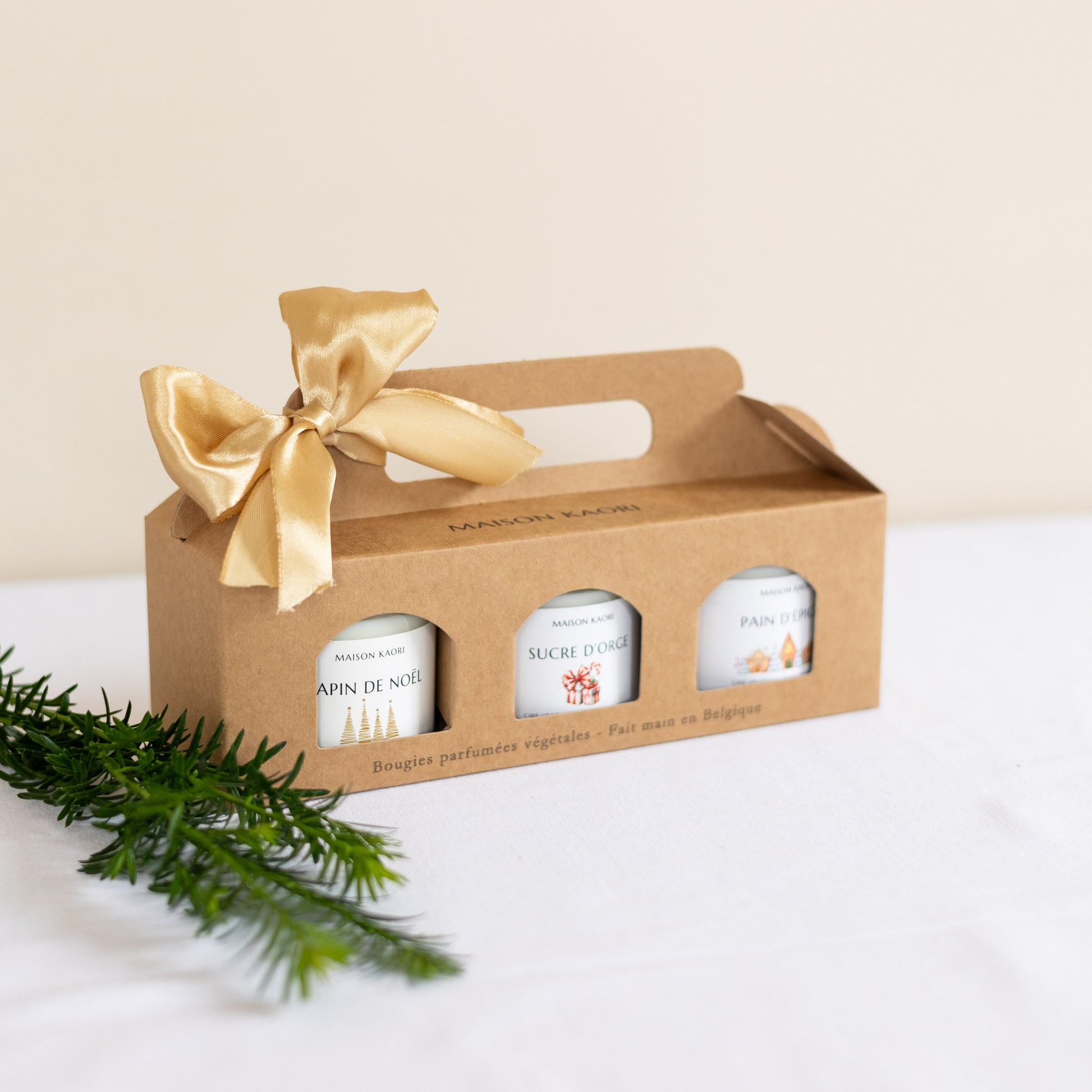 Coffret de Bougies de Noël – Parfums Édition limitées (3x120ml) - Pot transparent