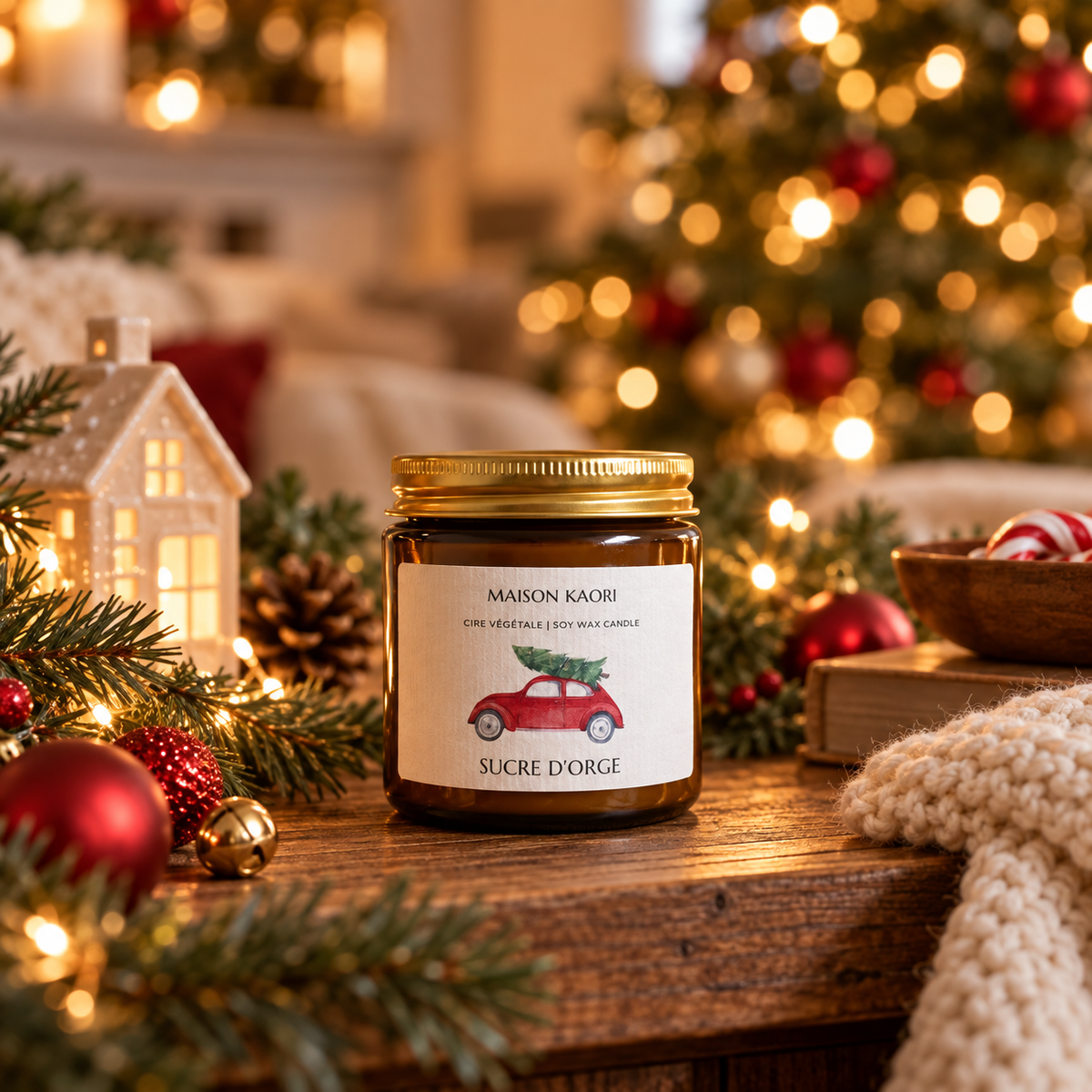 Scented candle - Candy cane - Christmas edition