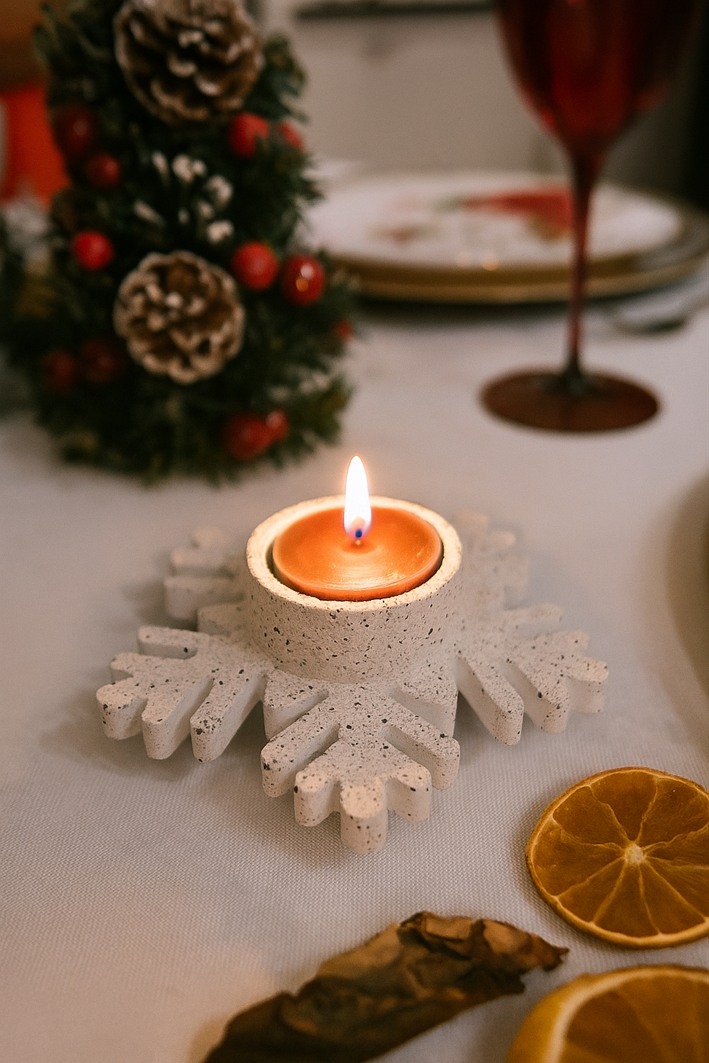 Kandelaar "Snowflake" - model 2 - diverse kleuren