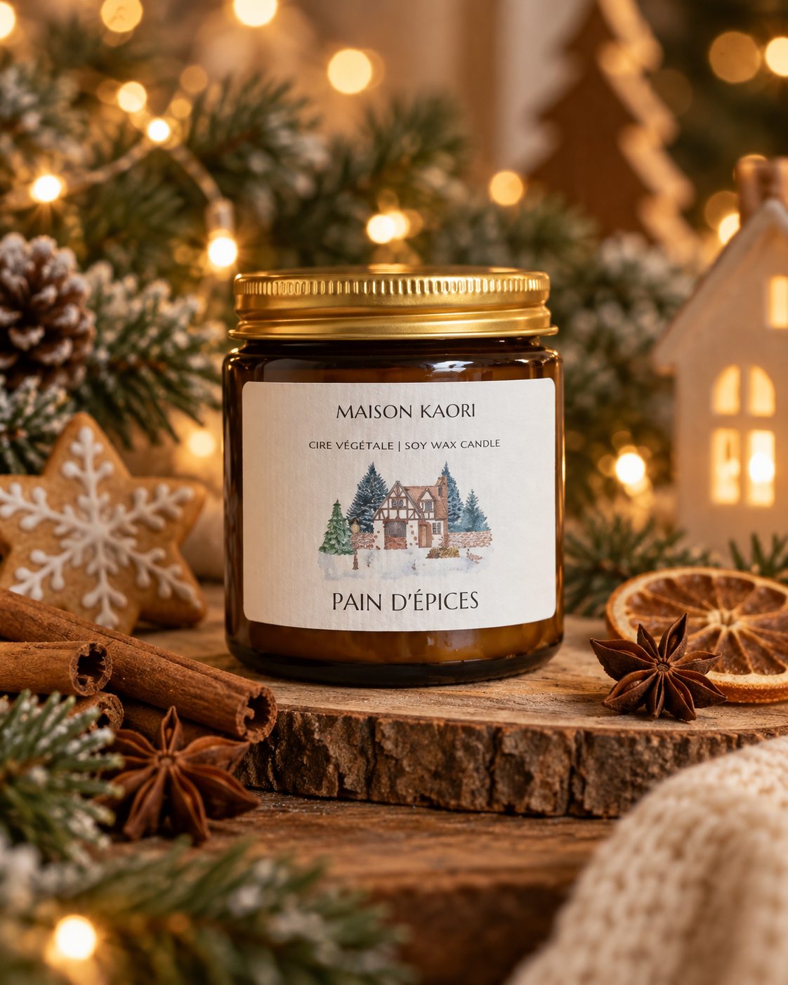 Scented candle - Gingerbread - amber