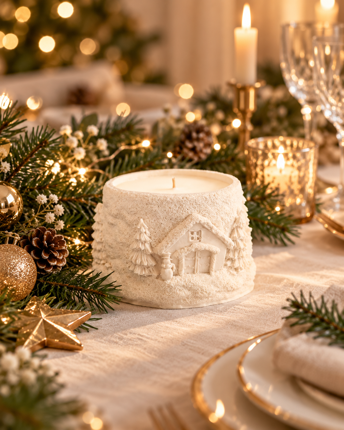 "Christmas Village" candle