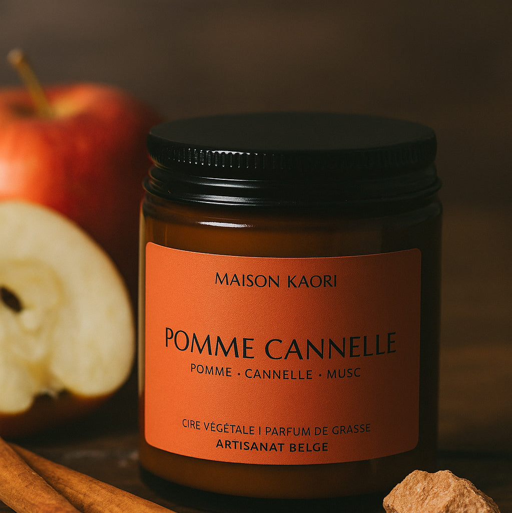 Bougie parfumée - Pomme cannelle - ambré